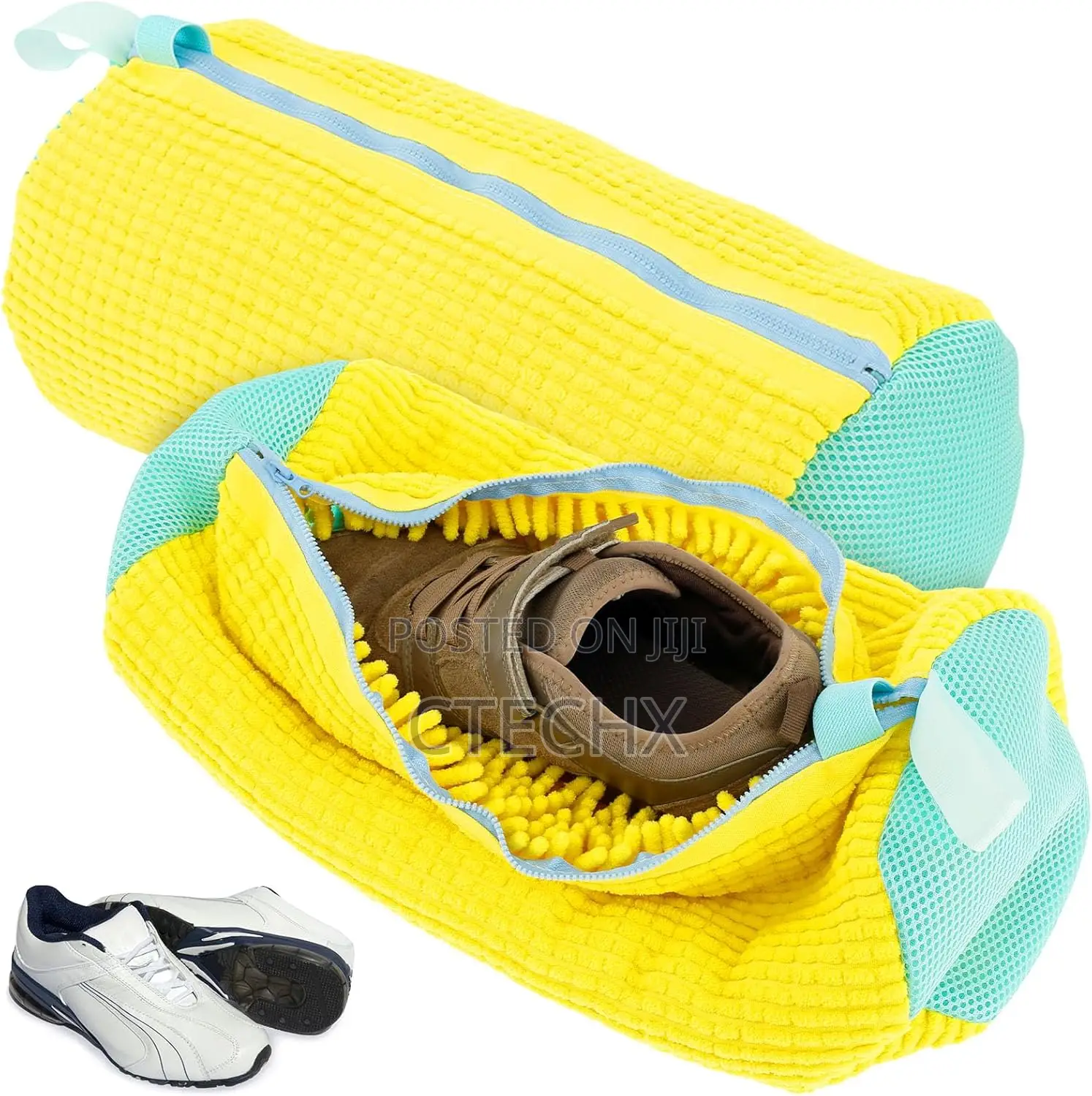 2Pcs Shoe Washing Machine Bag, 360° Deep Clean for Bras, Socks, Shoes