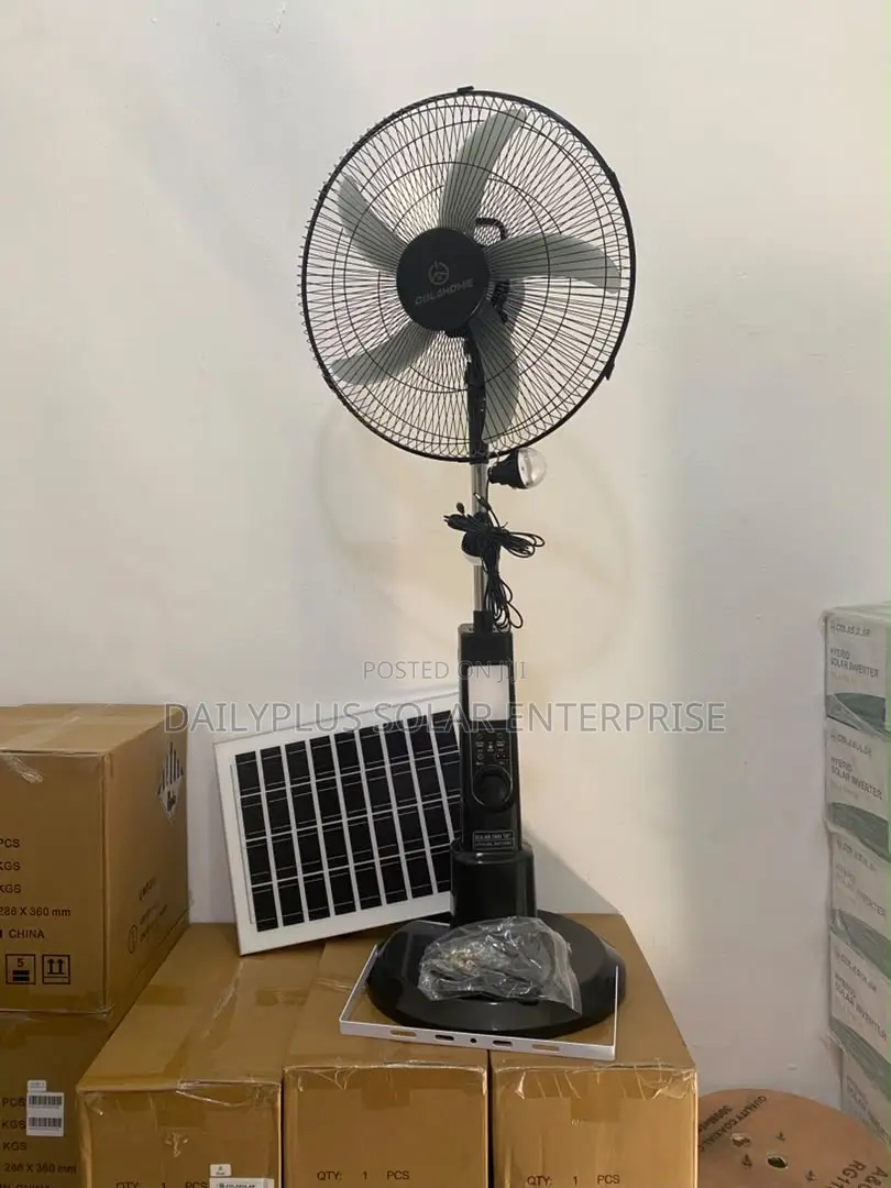 Colahome 18inches Rechargeable Solar Standing Fan