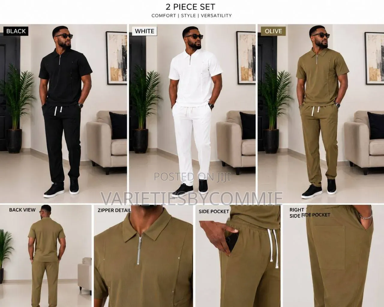 Men 2 Piece Polo and Trouser Design 1