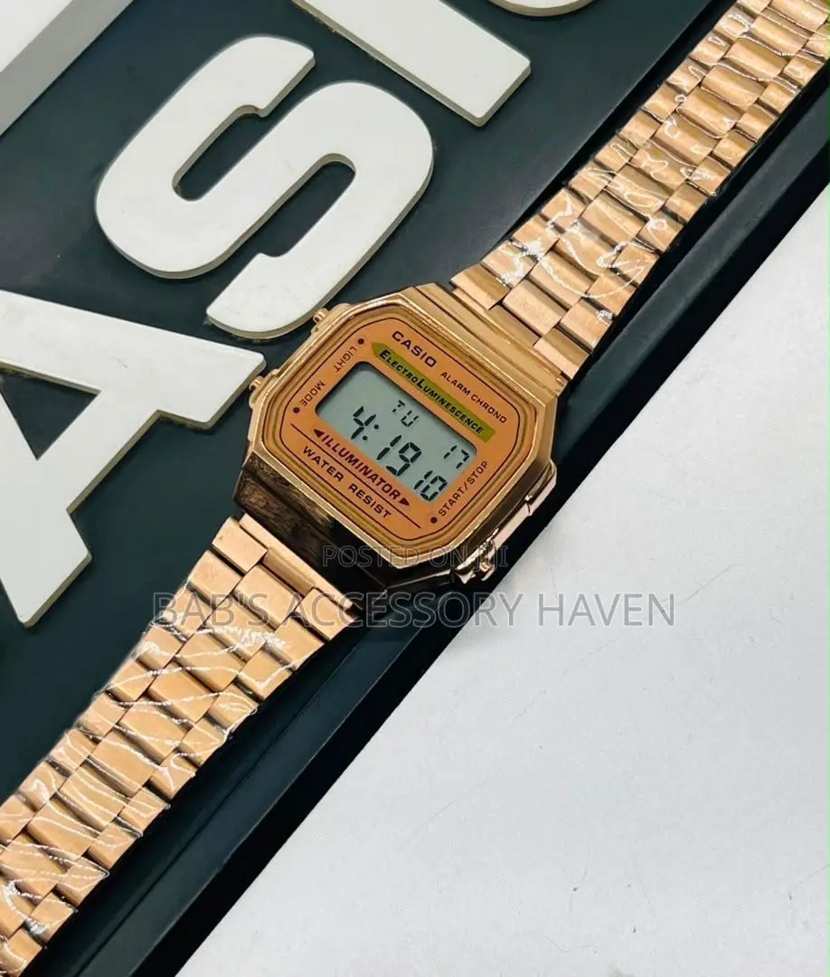 Vintage Casio Digital Chain Wristwatch