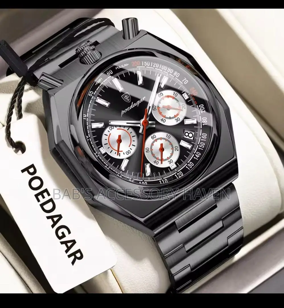 High Quality Poedagar Business Chronograph Watch