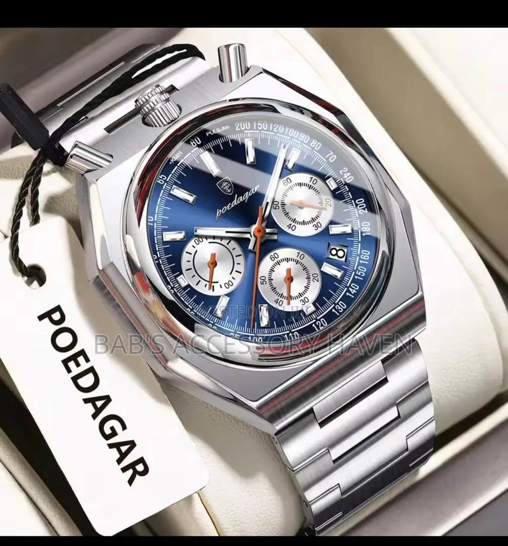 High Quality Poedagar Business Chronograph Watch