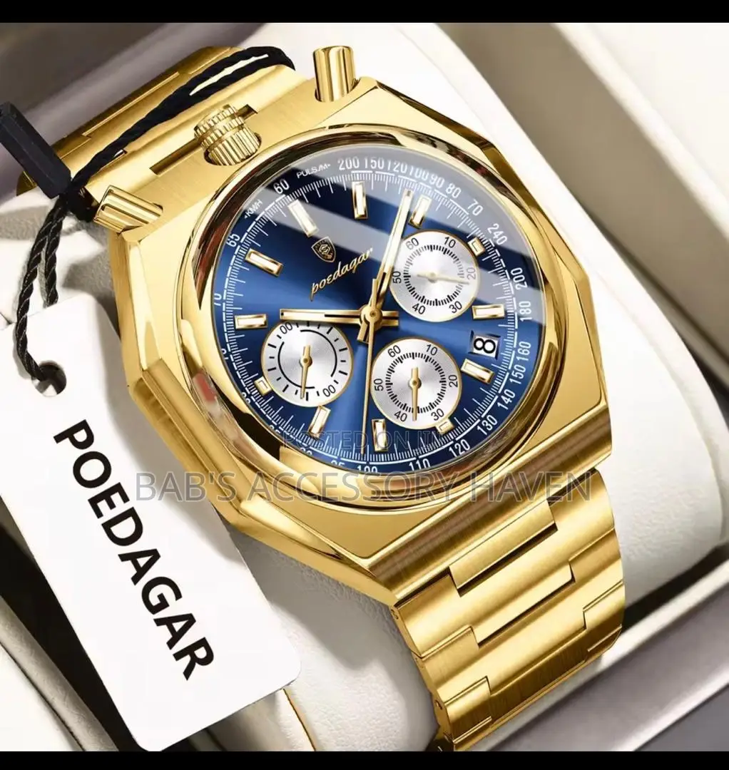High Quality Poedagar Business Chronograph Watch
