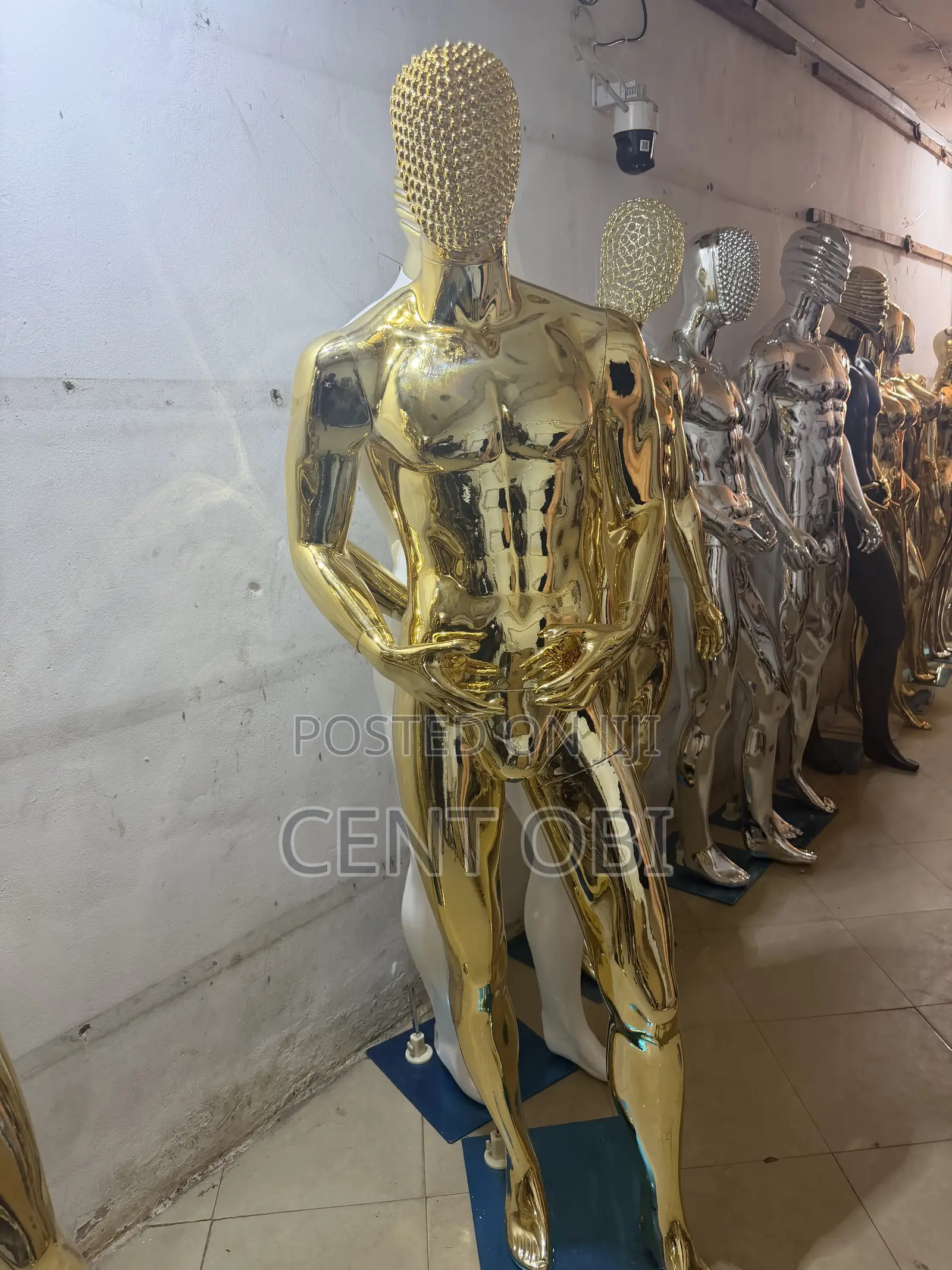 Giant Gold Male Mannequin