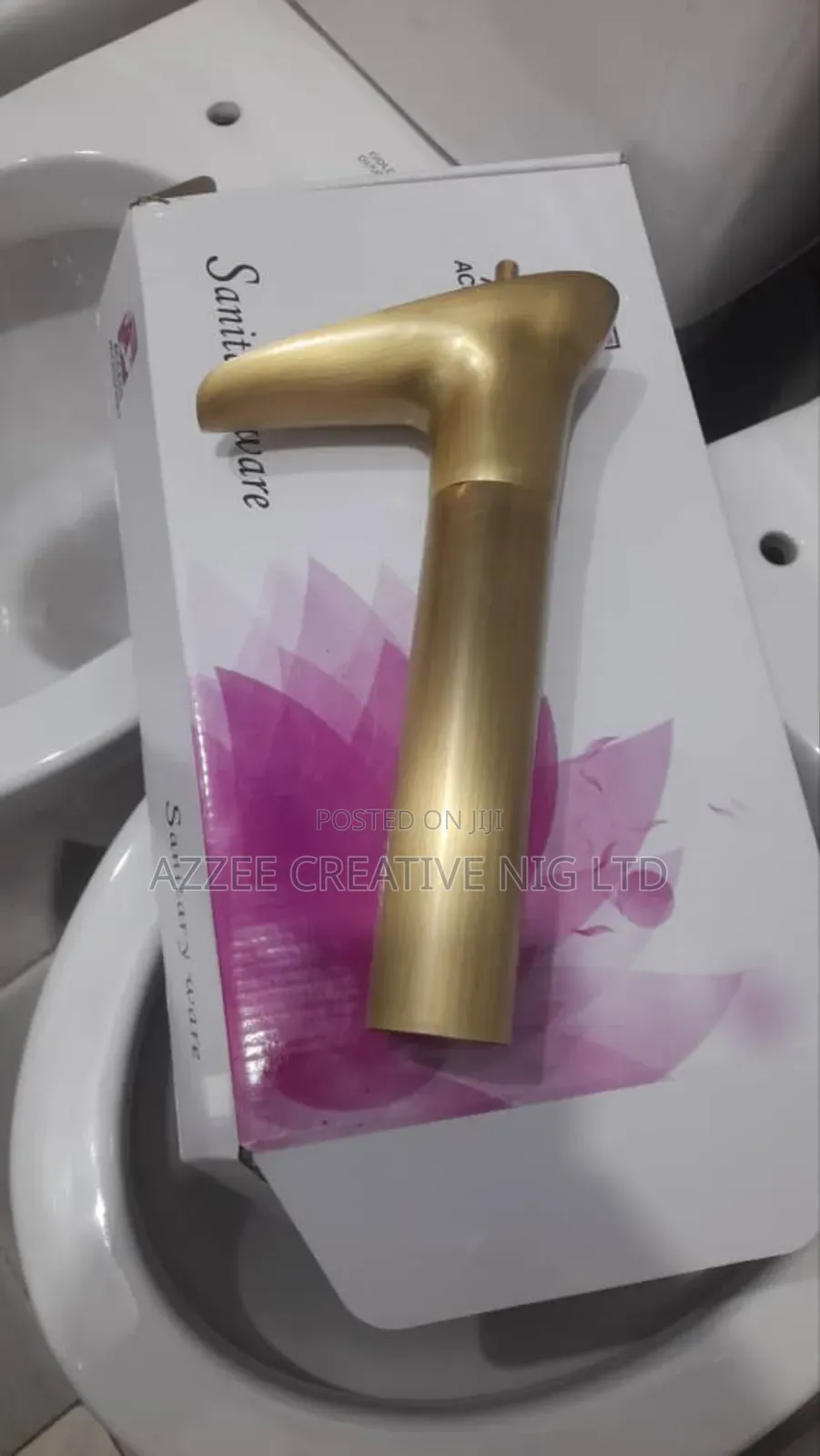 Golden Steel Basin Mixer Tap