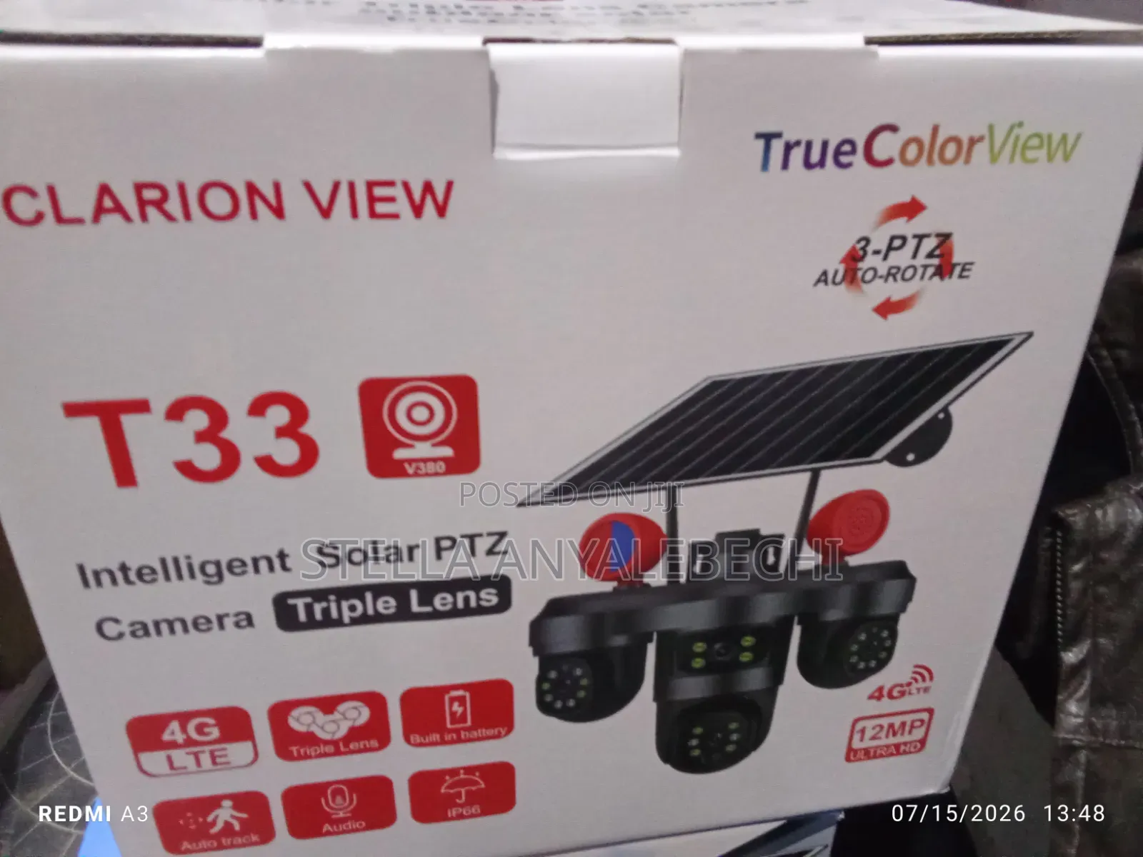 Intelligent Triple Lens Solar Camera (V380)
