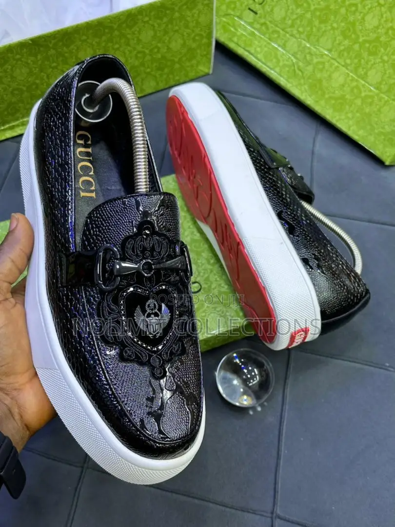 Gucci Classic Loafers With White Soles