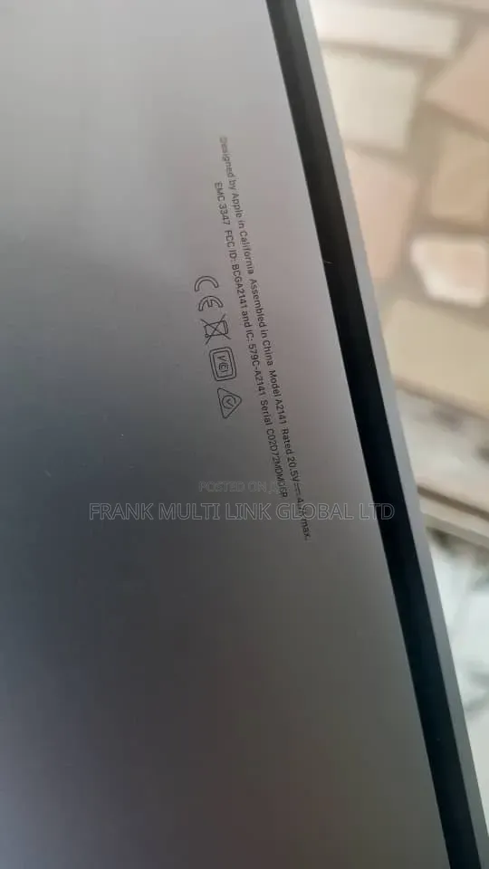 Laptop Apple MacBook Pro 2019 16GB Intel Core i7 SSD 512GB