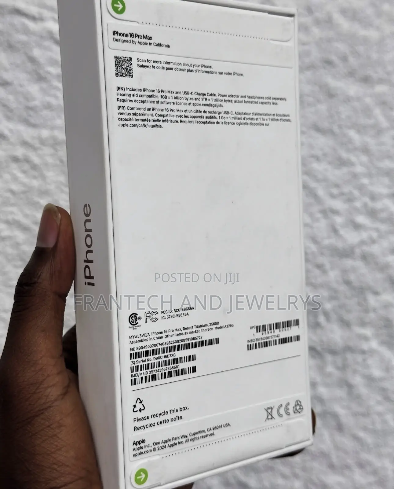 New Apple iPhone 16 Pro Max 256 GB Black