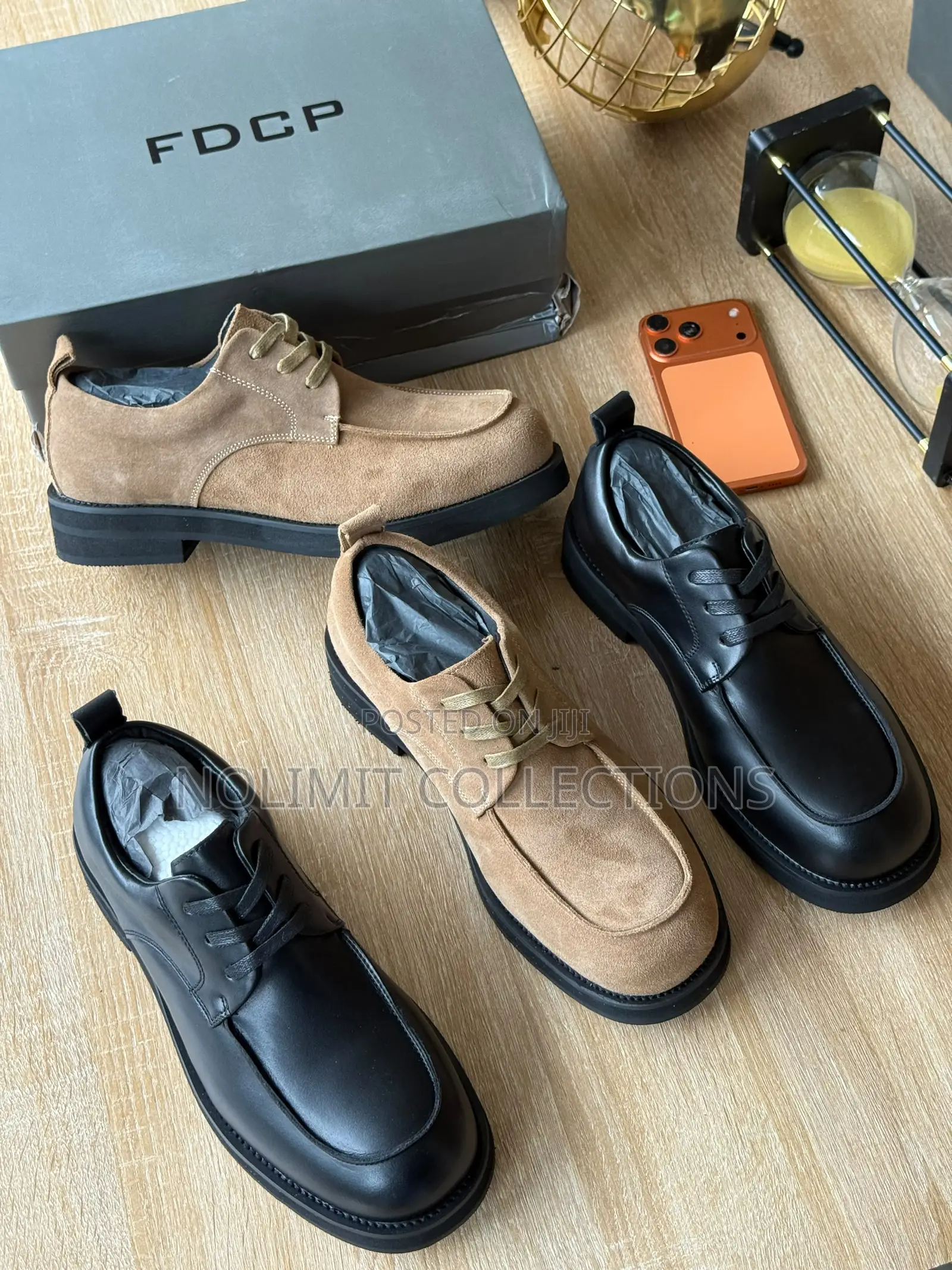 Leather Lace Up Shoe With Platform, Stitched Soles