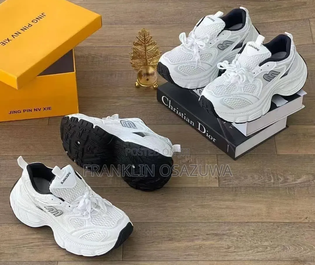 Fashion Chunky White Sneakers for Men Women – Brand New
