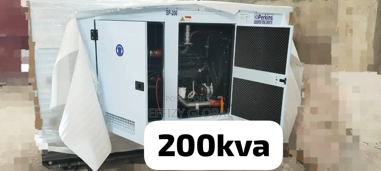 Heavy-Duty Perkins 200kVA Soundproof Diesel Generator 100% Copper Coil
