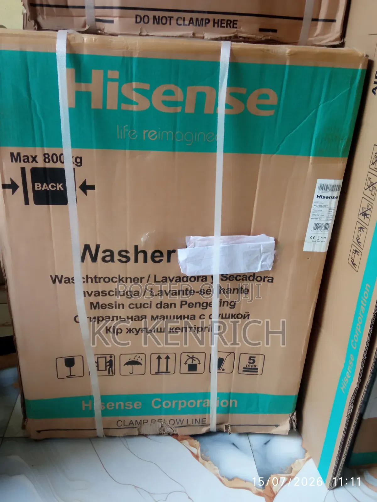 Hisense Inverter Automatic Washing Machine Front Loader 10.5kg