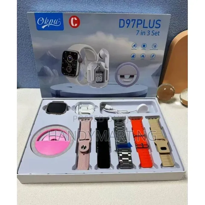 Okpu D97 Plus 7-in-3 Smart Watch Gift Set 22% OFF
