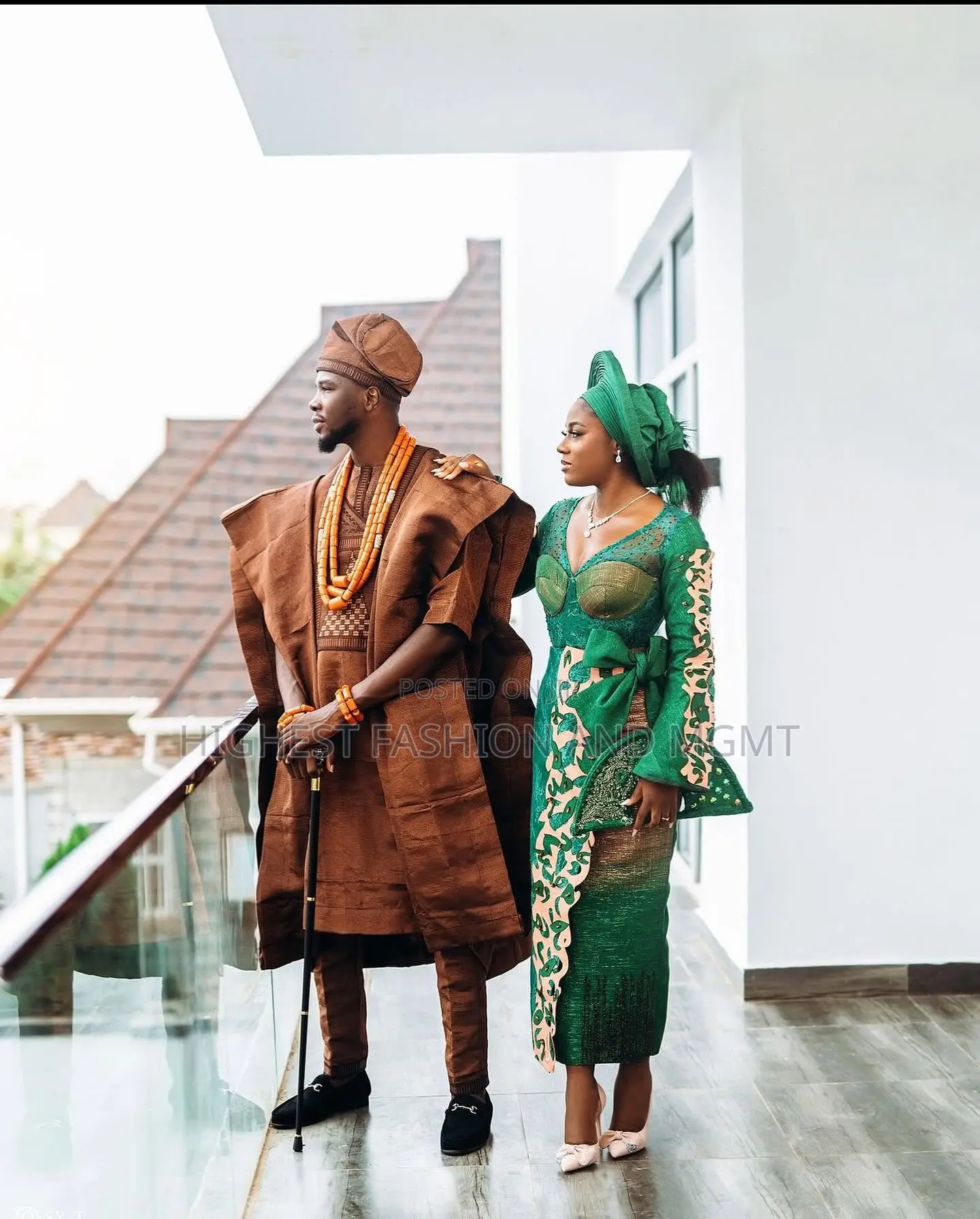 Luxury Sienna Emerald Traditional Couple Set