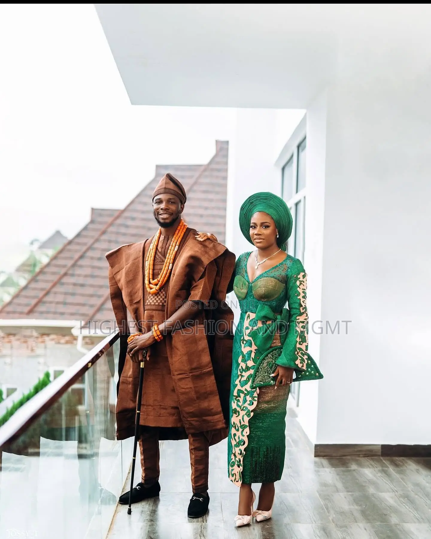 Luxury Sienna Emerald Traditional Couple Set