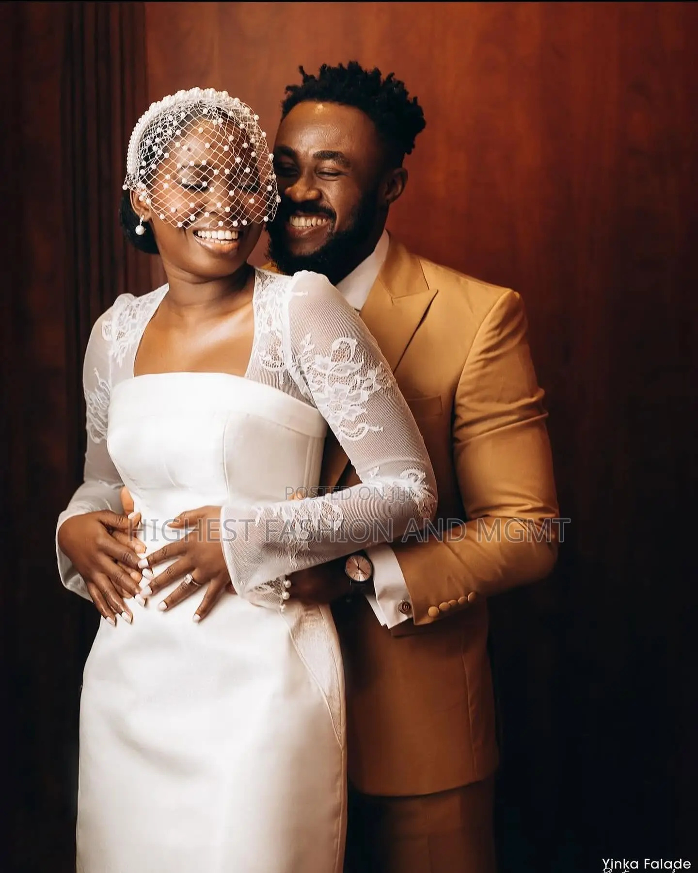 Luxury Mustard Gold Ivory Couple Set