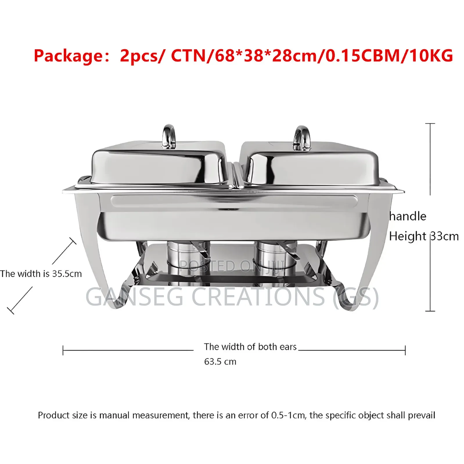 Super Thick Luxury 9-Liter Double Pan Food Warmer Set(Heavy Duty Gold)