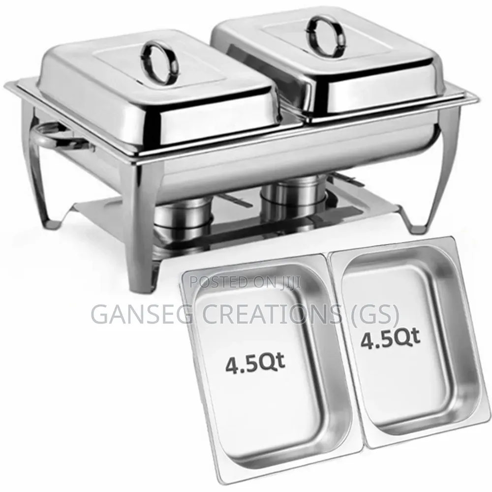 Super Thick Luxury 9-Liter Double Pan Food Warmer Set(Heavy Duty Gold)