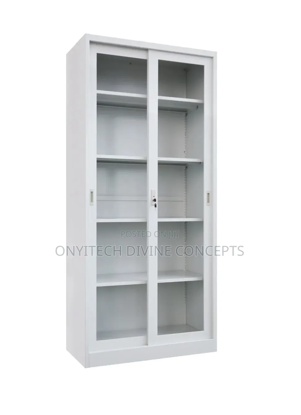Slide Door Metal Cabinet Bookshelf