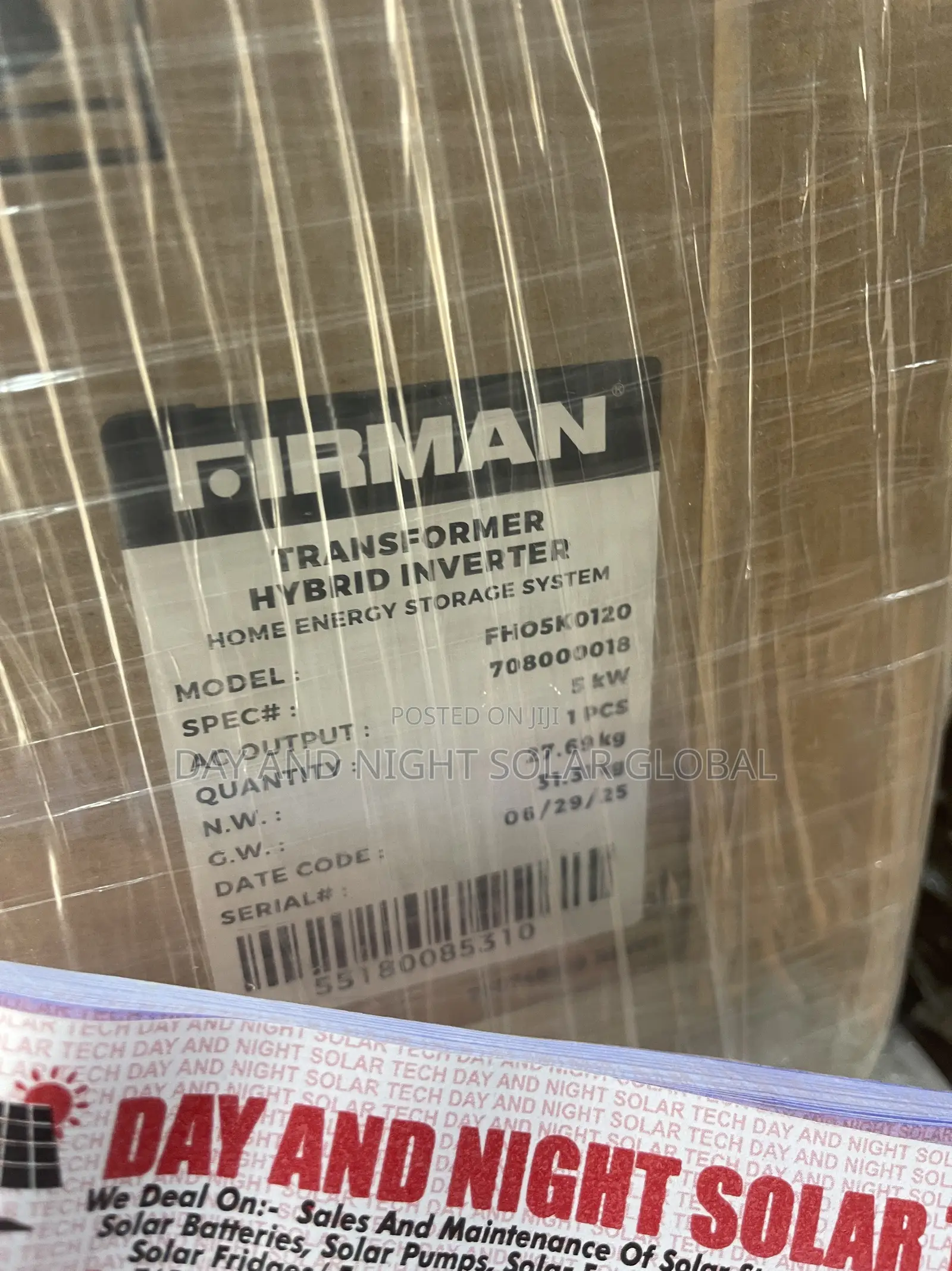 5kva Firman Hybrid Solar Inverter 24v