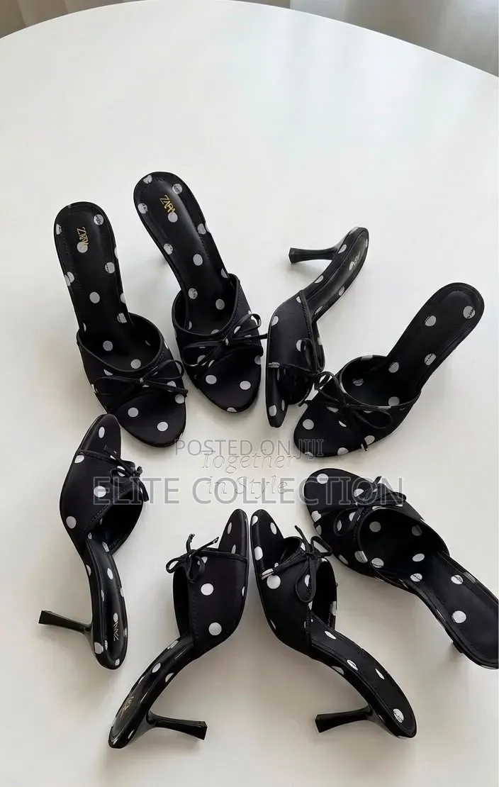 LUXE ZARA POLKA DOTS HEELS AVAILABLE in Size 37 to 41 Comes in a Box