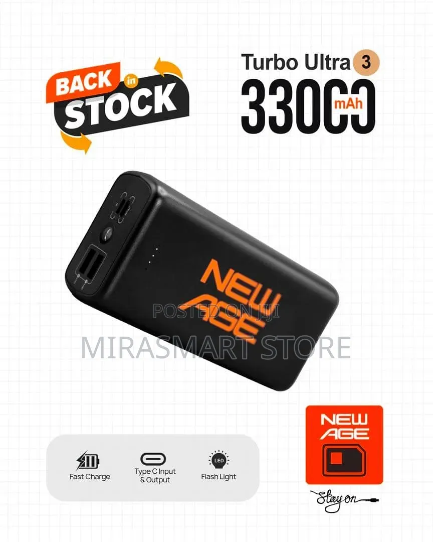 New Age Turbo Pack 3 33000mah Powerbank