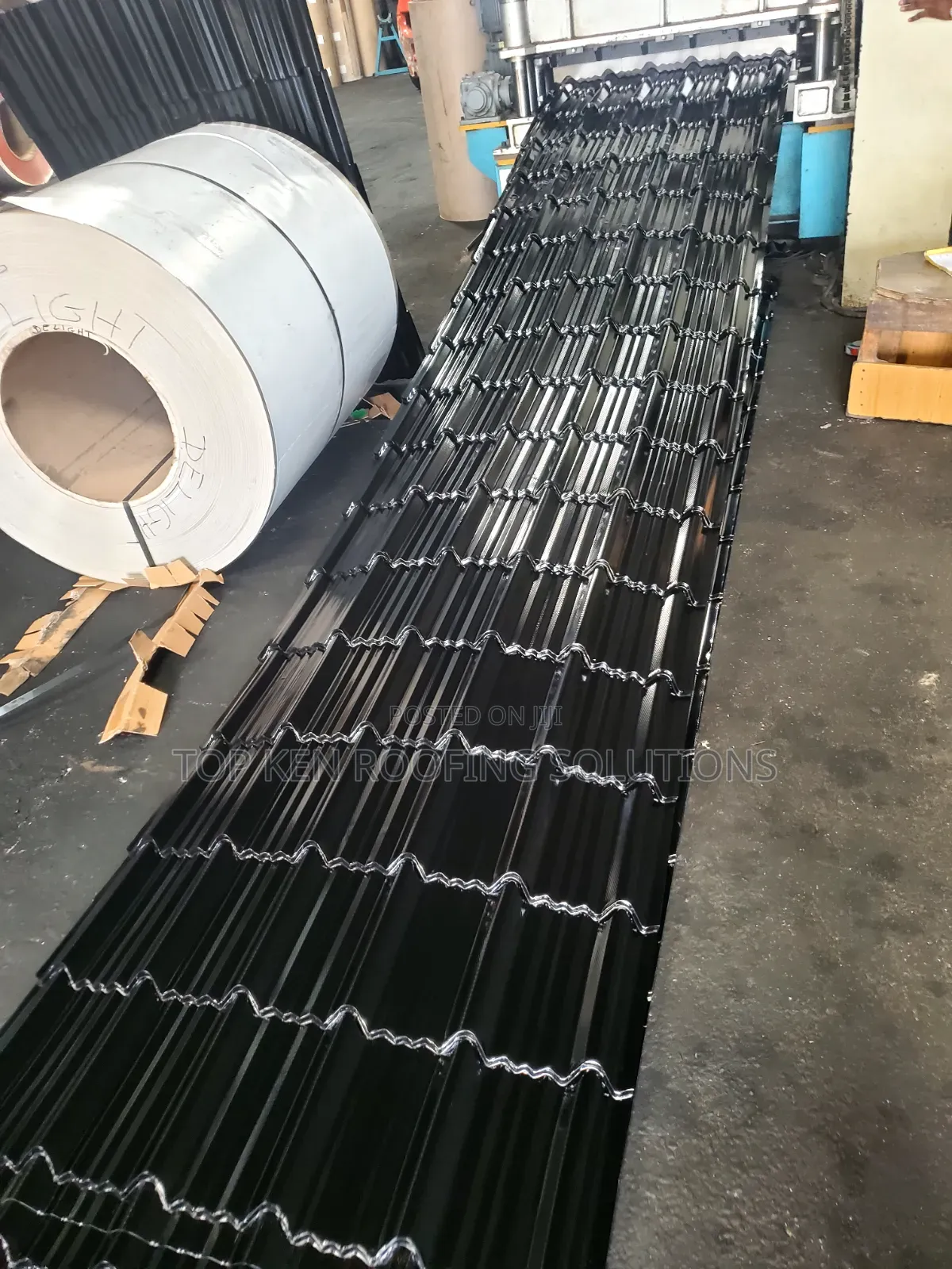 0.55 Oven Baked T/Black Steptiles Aluminium Roofing Sheets