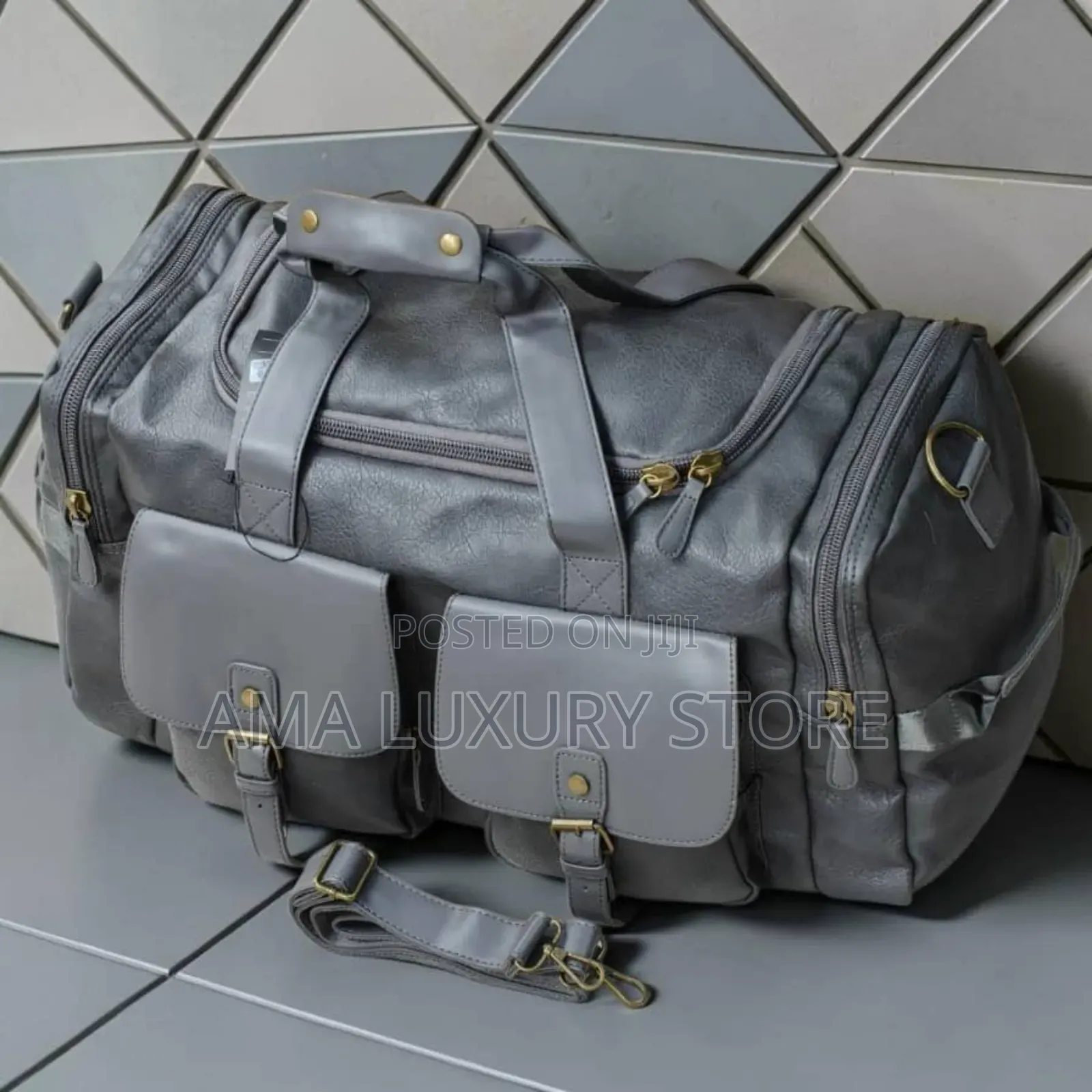 Premium Luxury Leather Travel Duffel Bag – Strong, Spacious Stylish