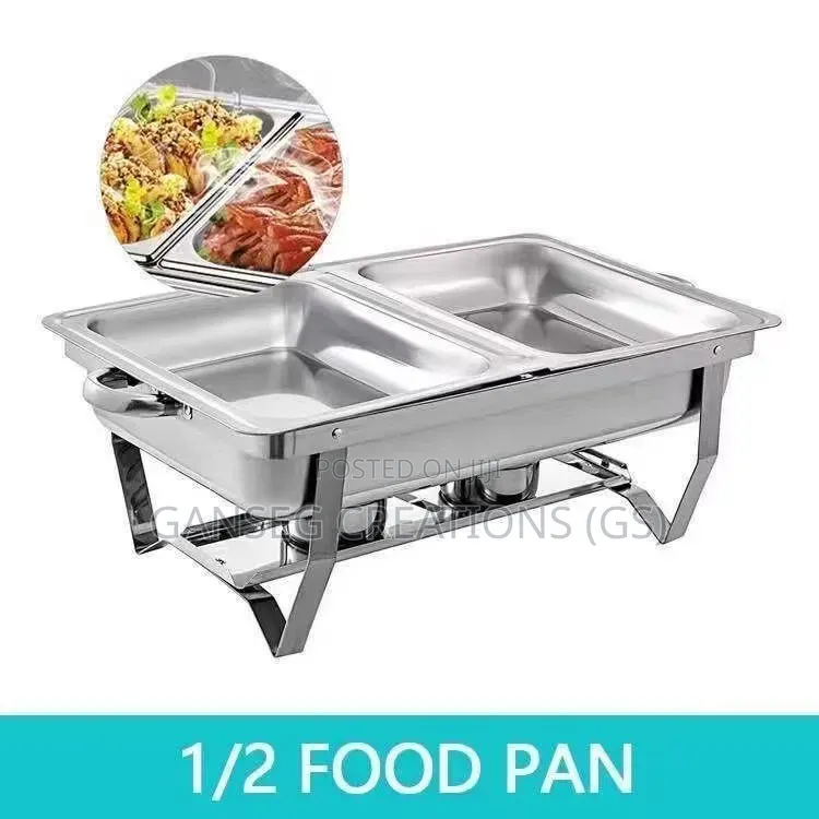 Heavy Duty Stainless Steel Chafing Dishes(Single Double Pan Options)