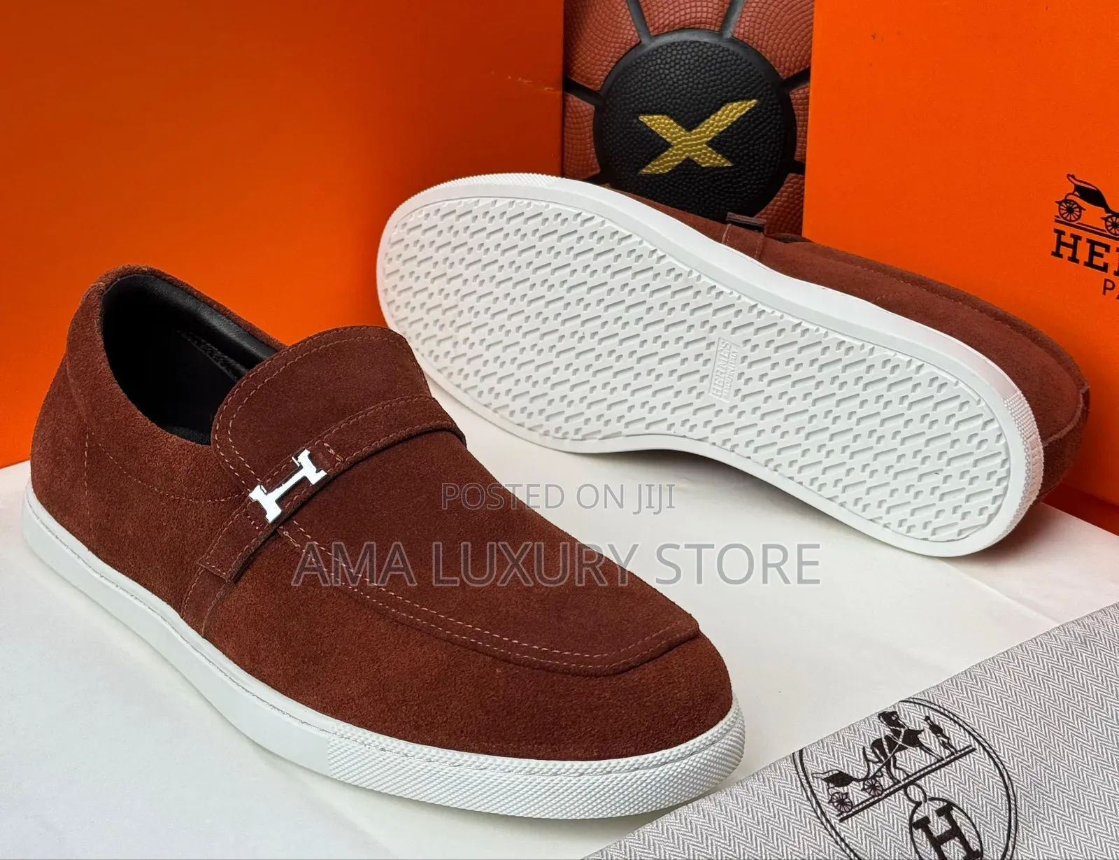 Hermes Premium Luxury Men Suede Shoes – Elegant, Durable Comfortable