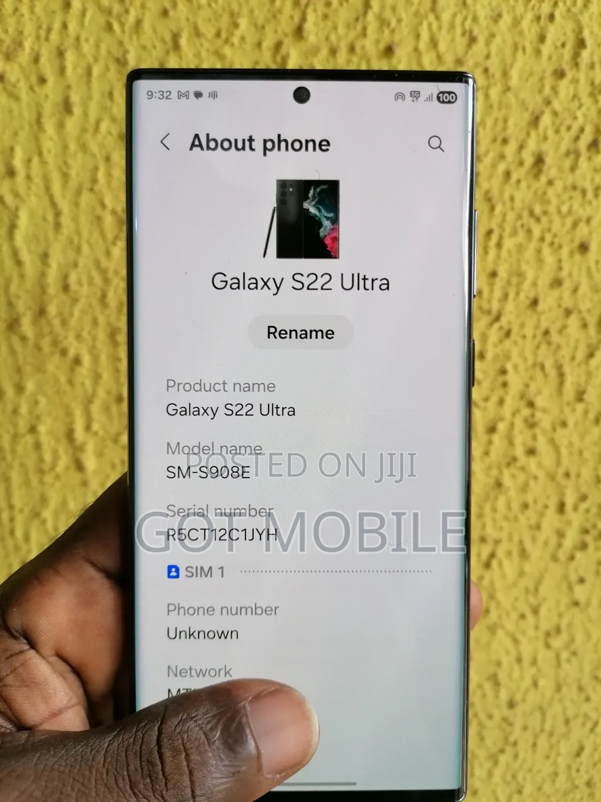 Samsung Galaxy S22 Ultra 128 GB Black