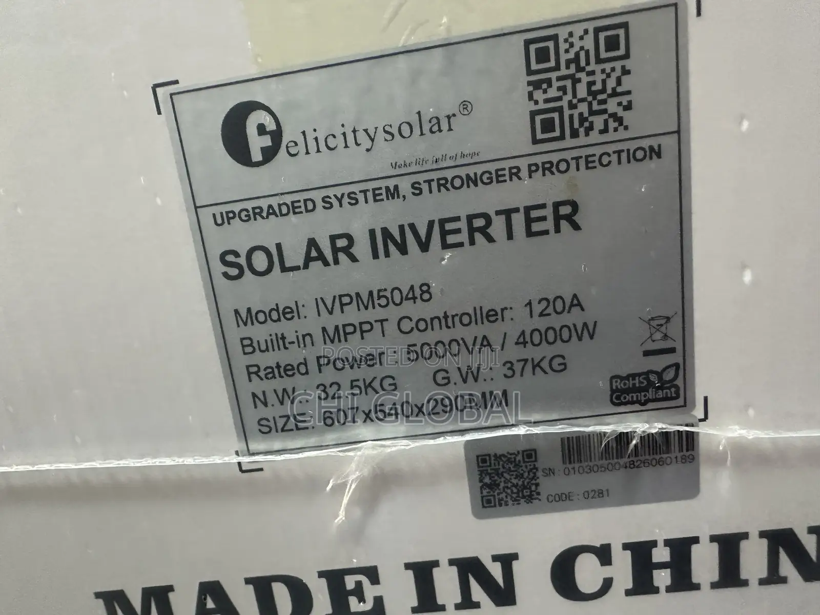 Felicity 5kva 48v Ivpm Hybrid Inverter
