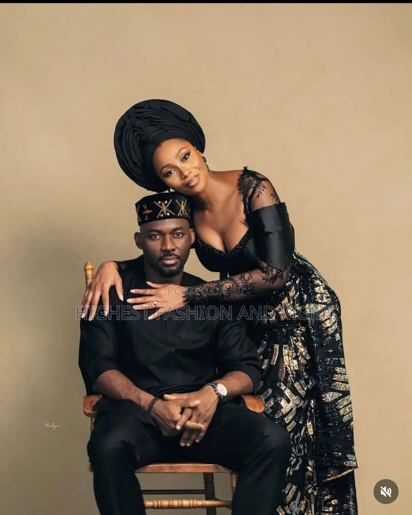 Onyx Black Gown and Senator Outfit