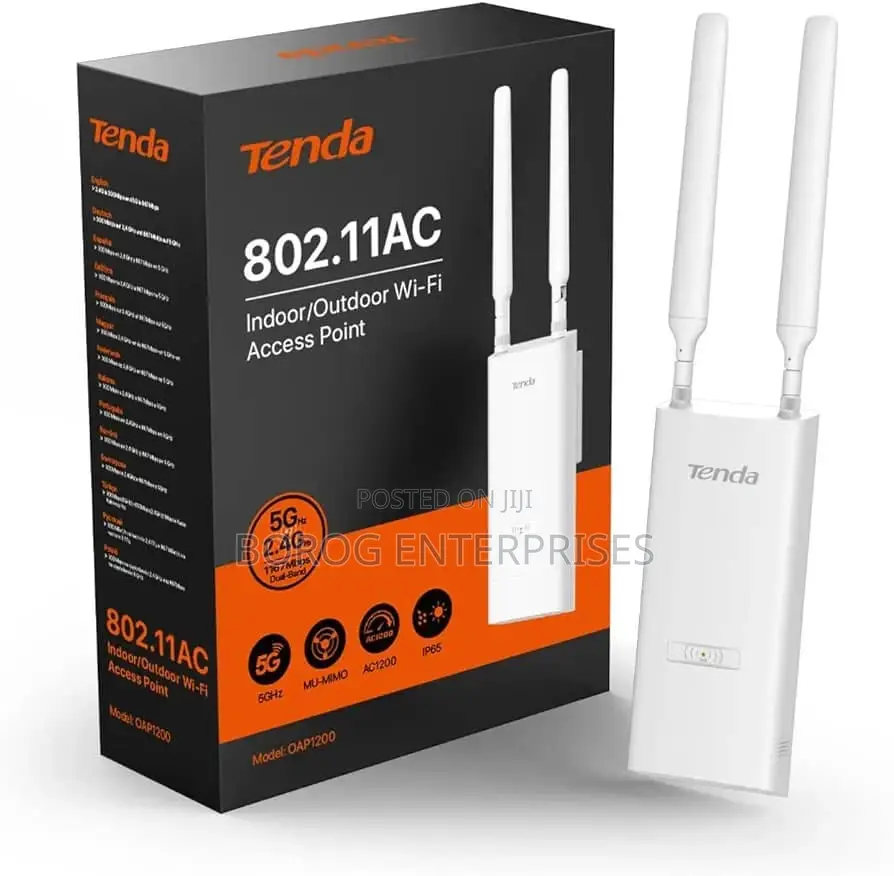 Tenda 802.11AC Indoor/Outdoor Wi-Fi Access Point-Oap1200