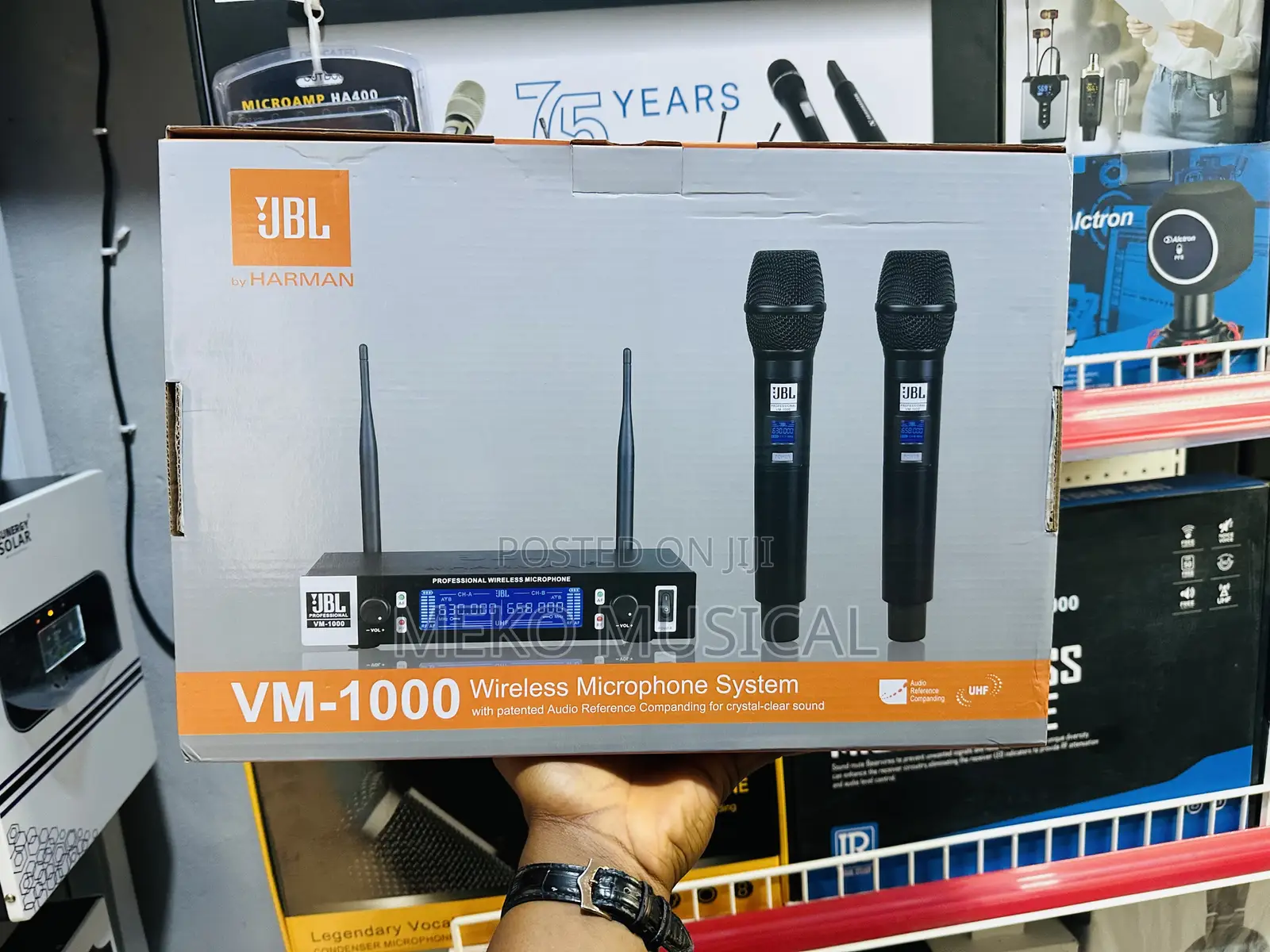 Rechargeable Wireless Microphone Double Handle