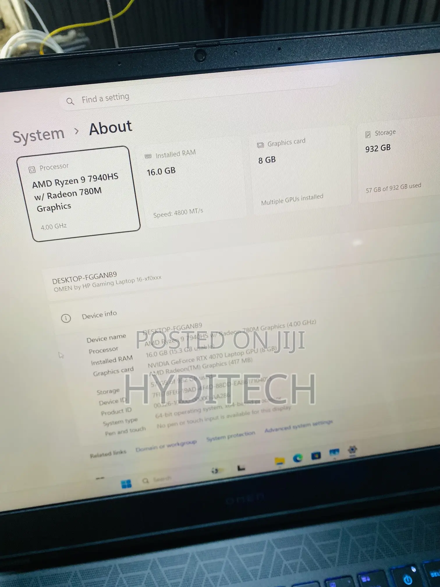 Laptop HP Omen 16 16GB AMD Ryzen 9 SSD 1T