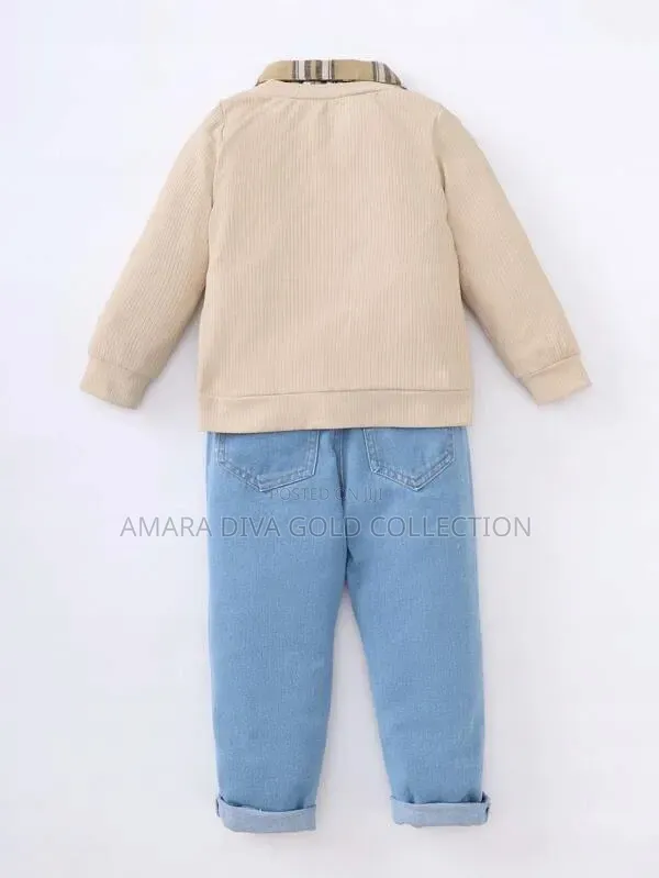 Shein Sweater Set With Collar Jeans Boy