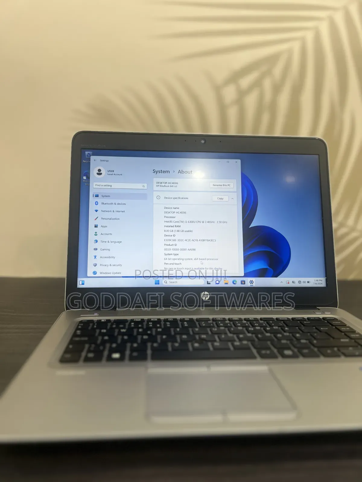 Laptop HP EliteBook 840 G3 8GB Intel Core i5 SSD 256GB