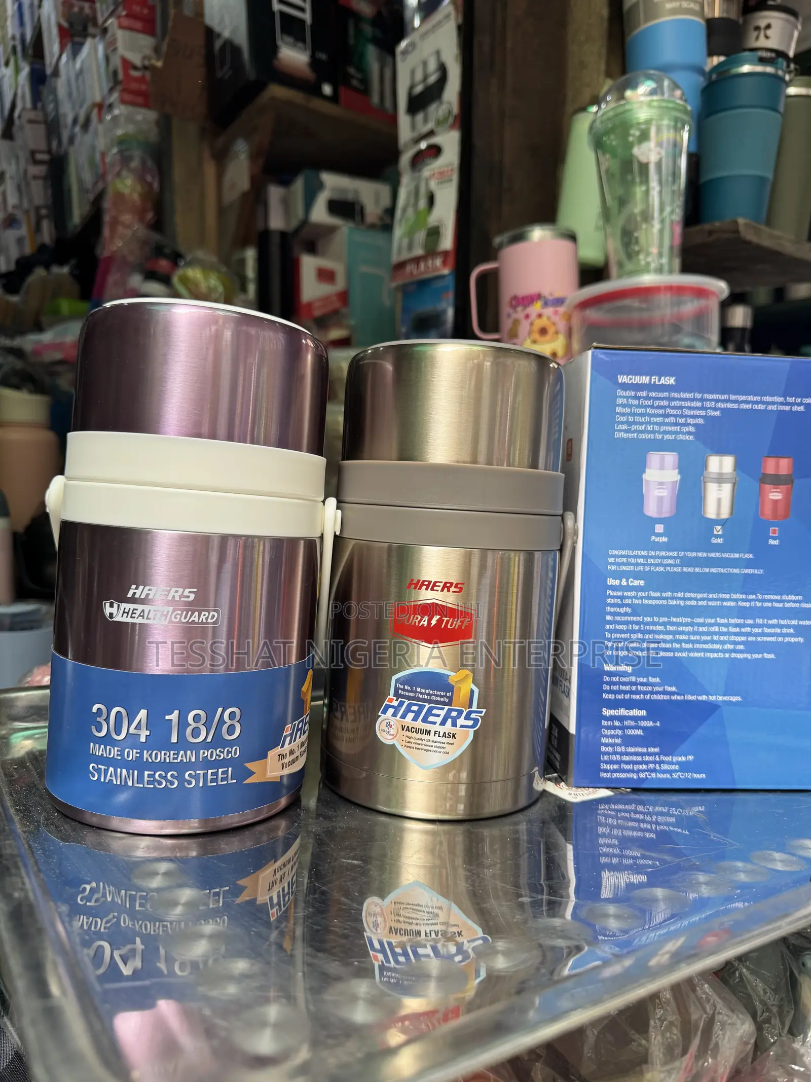 Haers Food Flask 1,000ml Retains for 24hours