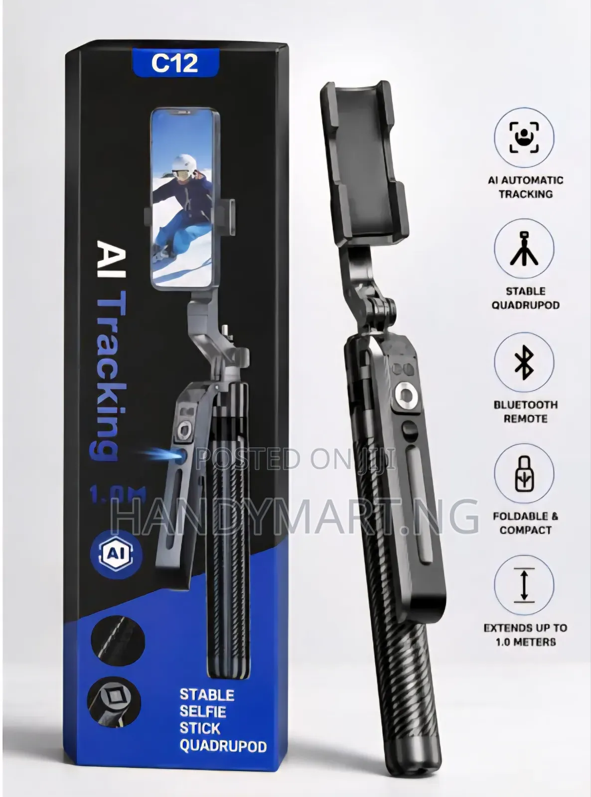 C12 AI Tracking 1.8M Stable Selfie Stick Quadrupod 22% OFF