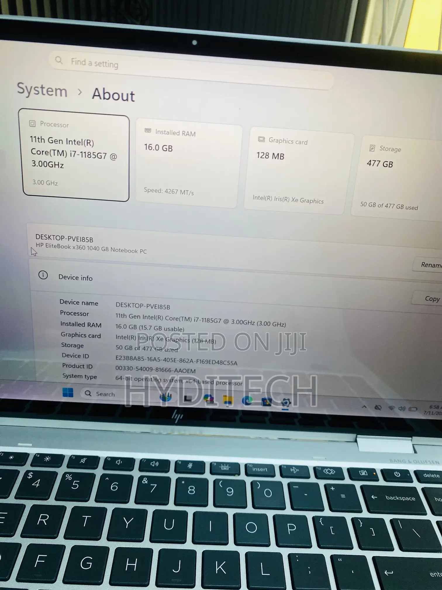 Laptop HP EliteBook 1040 G8 16GB Intel Core i7 SSD 512GB