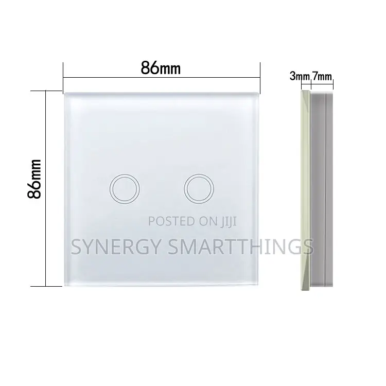 Tuya Zigbee Touch Smart 2 Gang Switch White Color