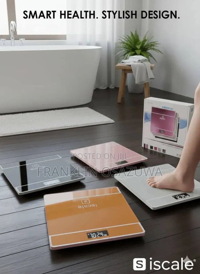 Digital Electronic Bathroom Weighing Scale – Tempered Glass Body