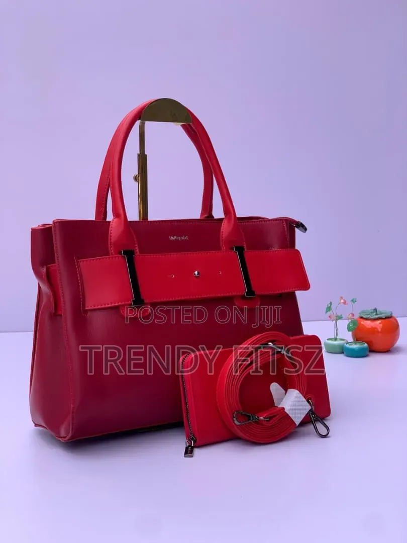 Brand New 3-in-1 Holley.vivi Luxury Tote Bag Set + Wallet + Strap