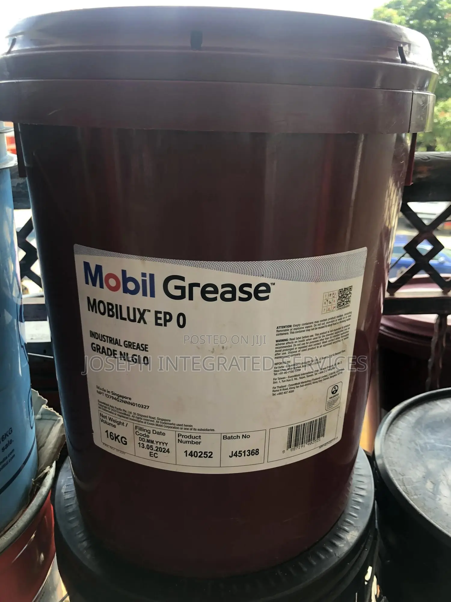 Mobil Mobilux Ep 0 Industrial Grease Pail