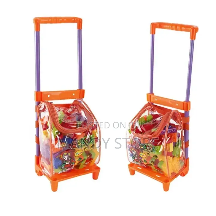 Backpack Early Learning Block Toy Plastic Building Block Build Toy