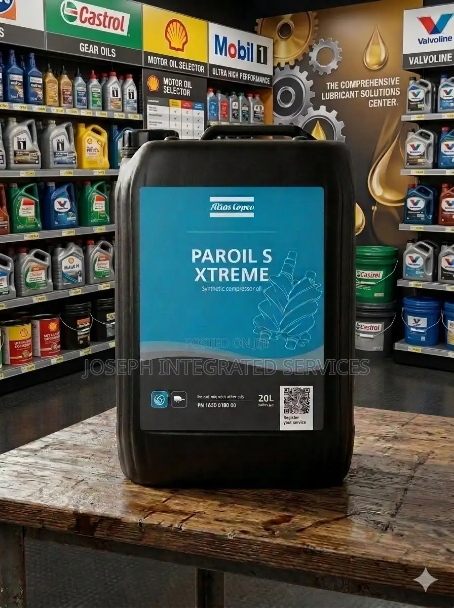 Atlas Copco Paroil S Xtreme Synthetic Compressor Oil.