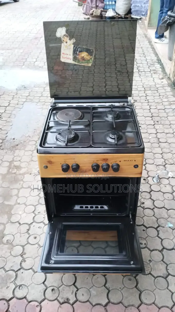 Maxi 60by60 Formica One Electric Three Burner Gas Cooker Oven and Gril
