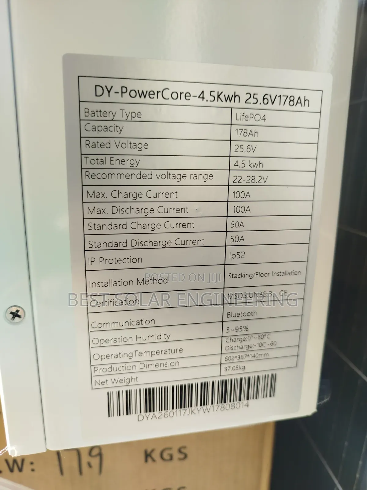 4.5kwh 24v Lithium Battery  (Blissolife)